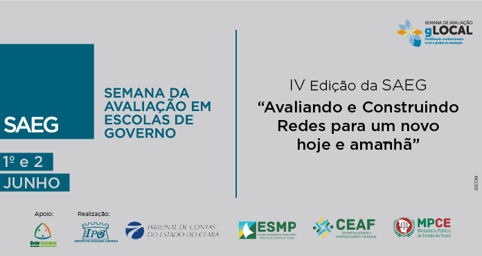 Gestão de pessoas é tema da IV Semana da Avaliação em Escolas de Governo (SAEG), nos dias 1º e 2 de junho