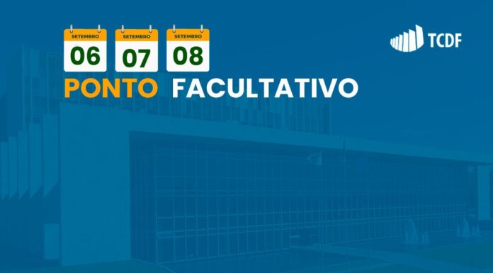 AVISO: ponto facultativo nos dias 6 e 8 de setembro