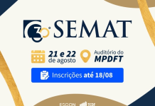 30º Semat: termina hoje prazo para se inscrever no seminário gratuito do TCDF