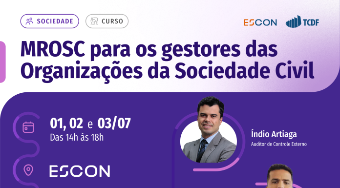 TCDF promove curso sobre controle externo de parcerias com organizações do terceiro setor