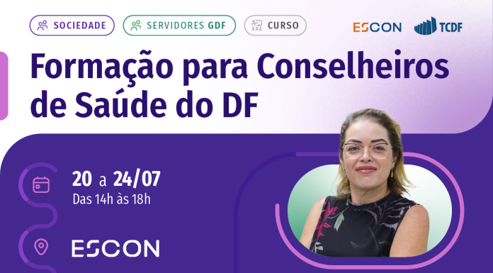 TCDF abre inscrições para curso de Formação para Conselheiros de Saúde do DF